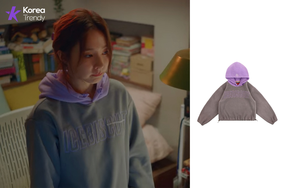 Korean casual outfit Hoodie of Shin Se-kyung as Oh Mi-joo in Run On (EP #12)