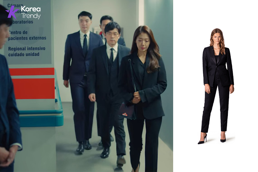 Korean outfits female suit pants of Park Shin-hye as (Jung Hee-joo/Emma) in Memories of the Alhambra (EP #11)