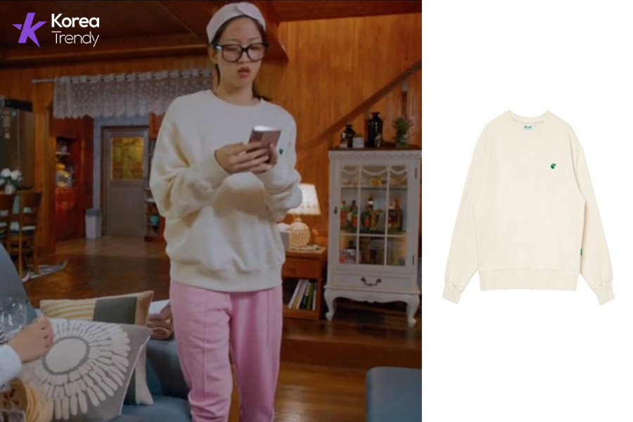 true beauty jugyeong outfits-sweatshirt information (Ep#5)