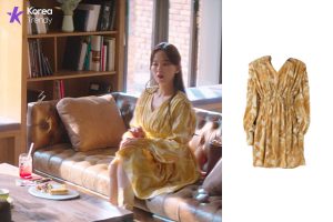 Korean dress style Long-sleeved Dress of Kang Han-Na as Yang Hye-sun in My Roommate Is a Gumiho (EP #2)