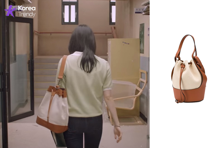 Korean street fashion Bucket Bag of Han So-Hee as Yoo Na-bi in Nevertheless (EP #10)