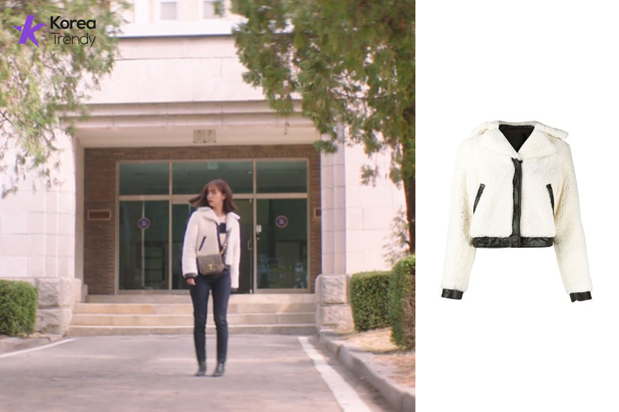 Korean outfits female Metallic Shearling Jacket of Lee Hye-ri as Lee Dam in My Roommate Is a Gumiho (EP #13)