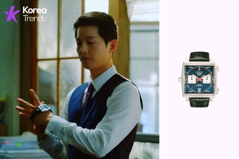 Song Joong-Ki matching his classy office look with a watch