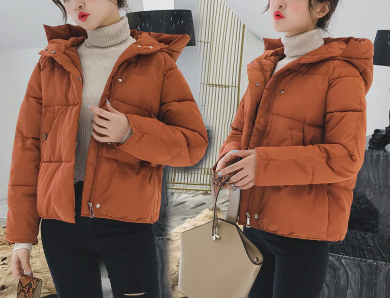 Casual korean outfits female Ideas: Trendy Outfits for Women 2 Korean fashionable short Puffy Jacket for ladies