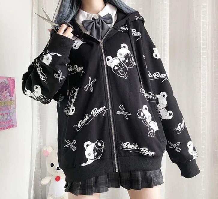 Casual korean outfits female Ideas: Trendy Outfits for Women 20 Women Gothic Hoodie Sexy Sweatshirt the Korean Girl Fashion