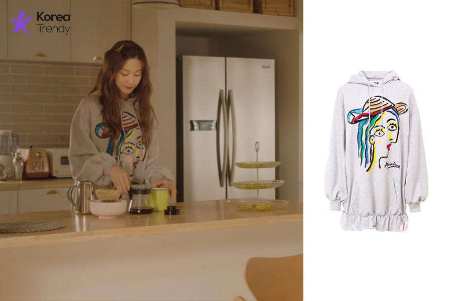 Korean style Hoodie of Moon Ga-young as Yeo Ha-jin in Find Me on Your Memory (EP #14)