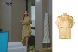 Korean street fashion Shirt of Park Min-young as Sung Deok-mi in In her private life (EP #16)