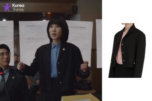 Extraordinary Attorney Woo Park Eun-bin outfits of jacket information (Ep#8)