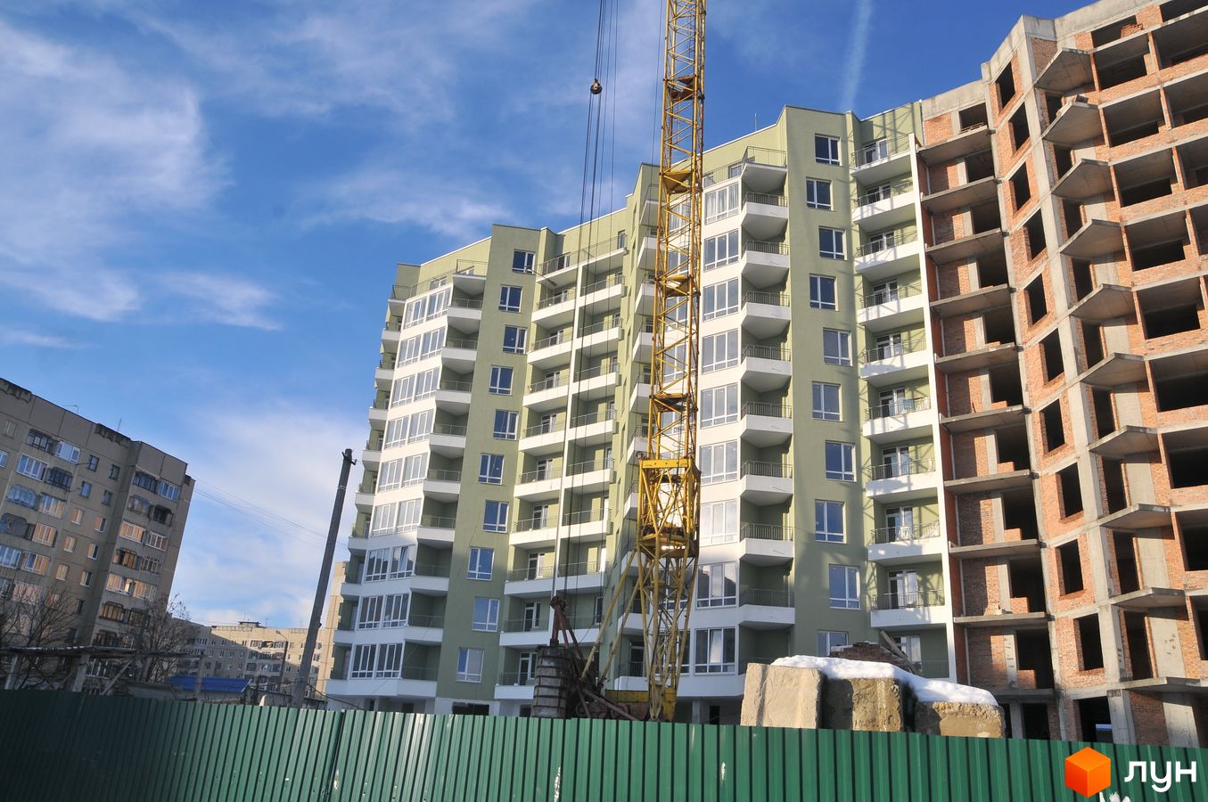 Моніторинг будівництва ЖК Сихівська околиця - Ракурс 1, січень 2019