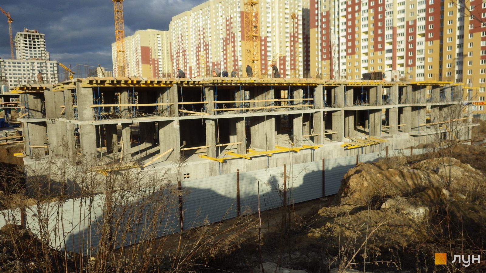 Ход строительства ЖК Варшавский-2 - Ракурс 2, лютий 2020