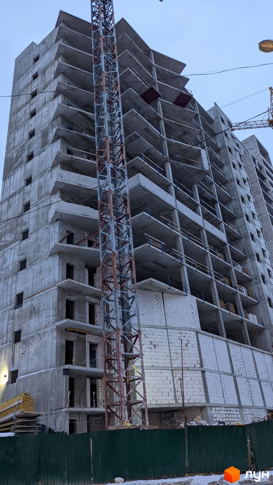 Моніторинг будівництва ЖК Овис - Ракурс 5, січень 2022