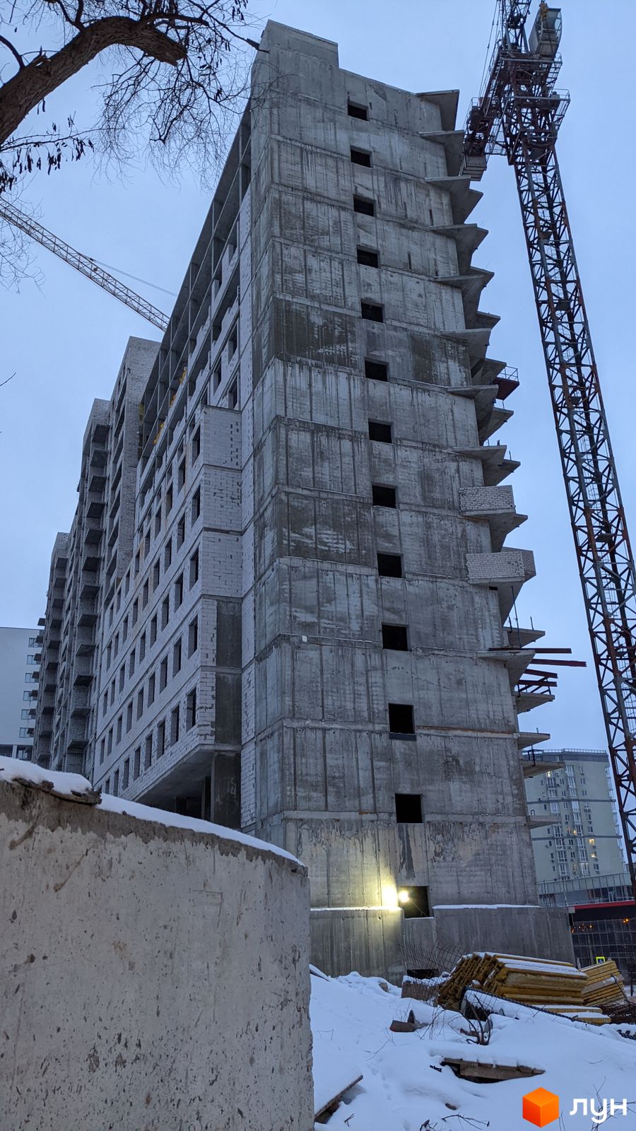Ход строительства ЖК Овис - Ракурс 4, січень 2022