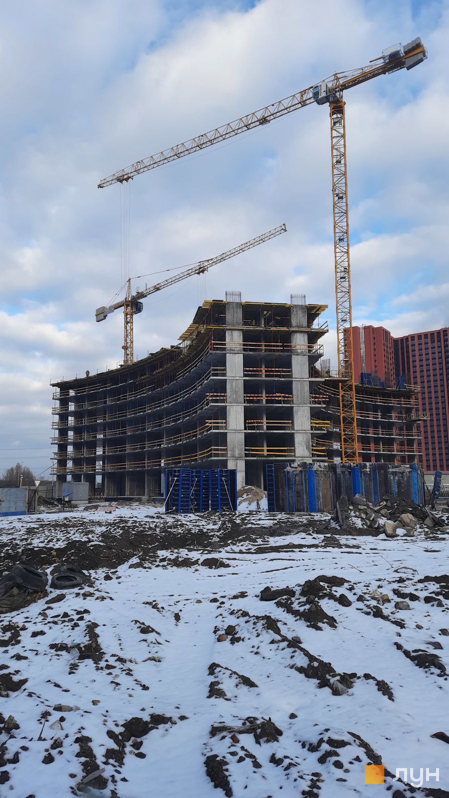 Моніторинг будівництва ЖК BEREG Residence - Ракурс 5, січень 2022
