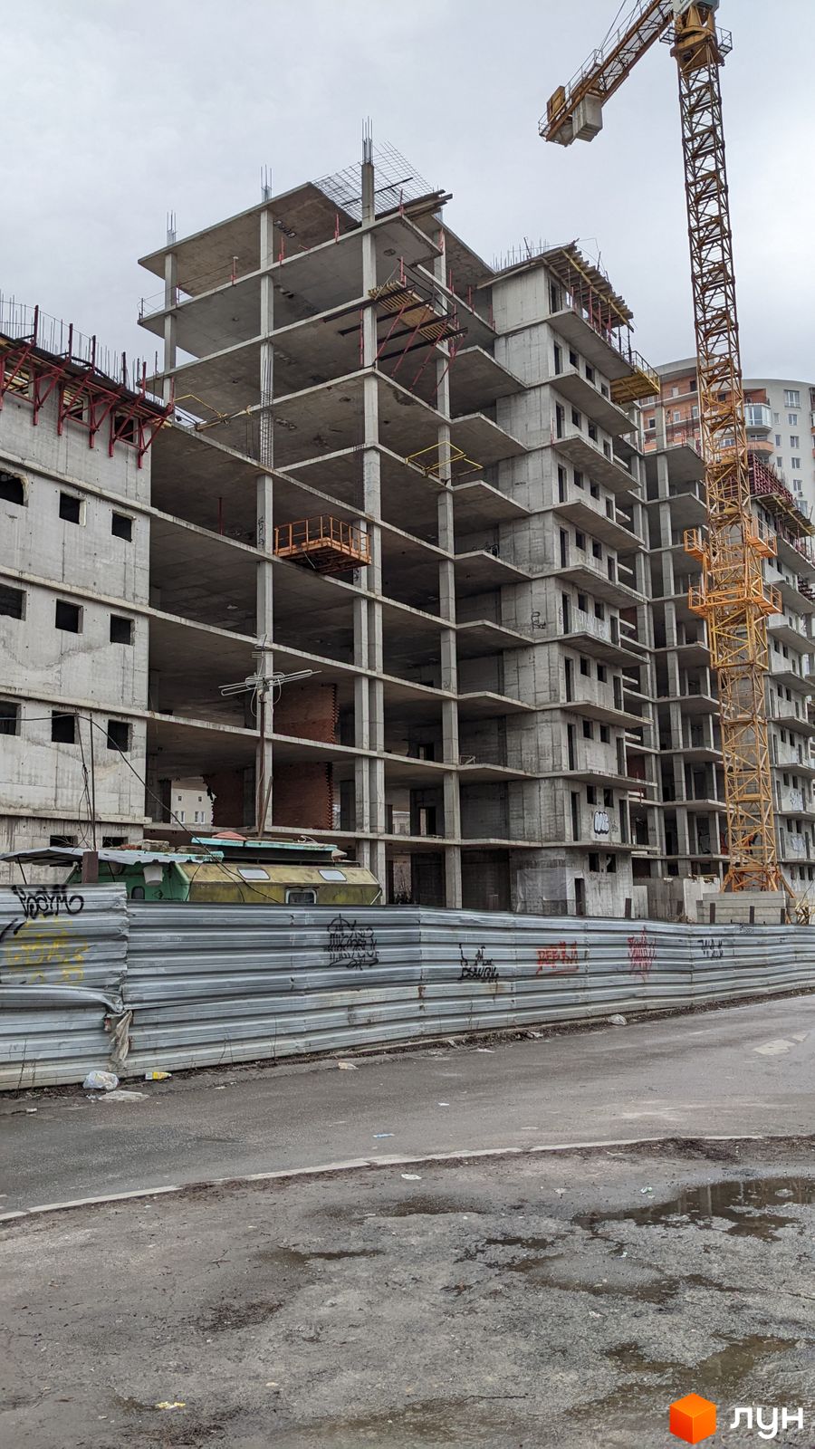Моніторинг будівництва ЖК Нова Шатилівка - Ракурс 4, лютий 2022
