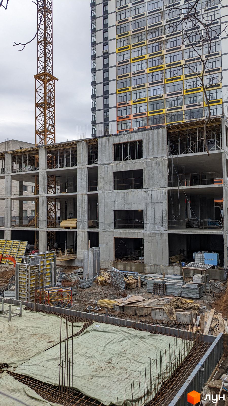 Ход строительства ЖК Urban One Naukova Apartments - Ракурс 2, февраль 2022