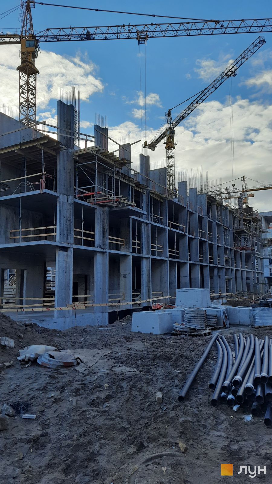 Моніторинг будівництва ЖК Файна Таун - Ракурс 67, февраль 2022