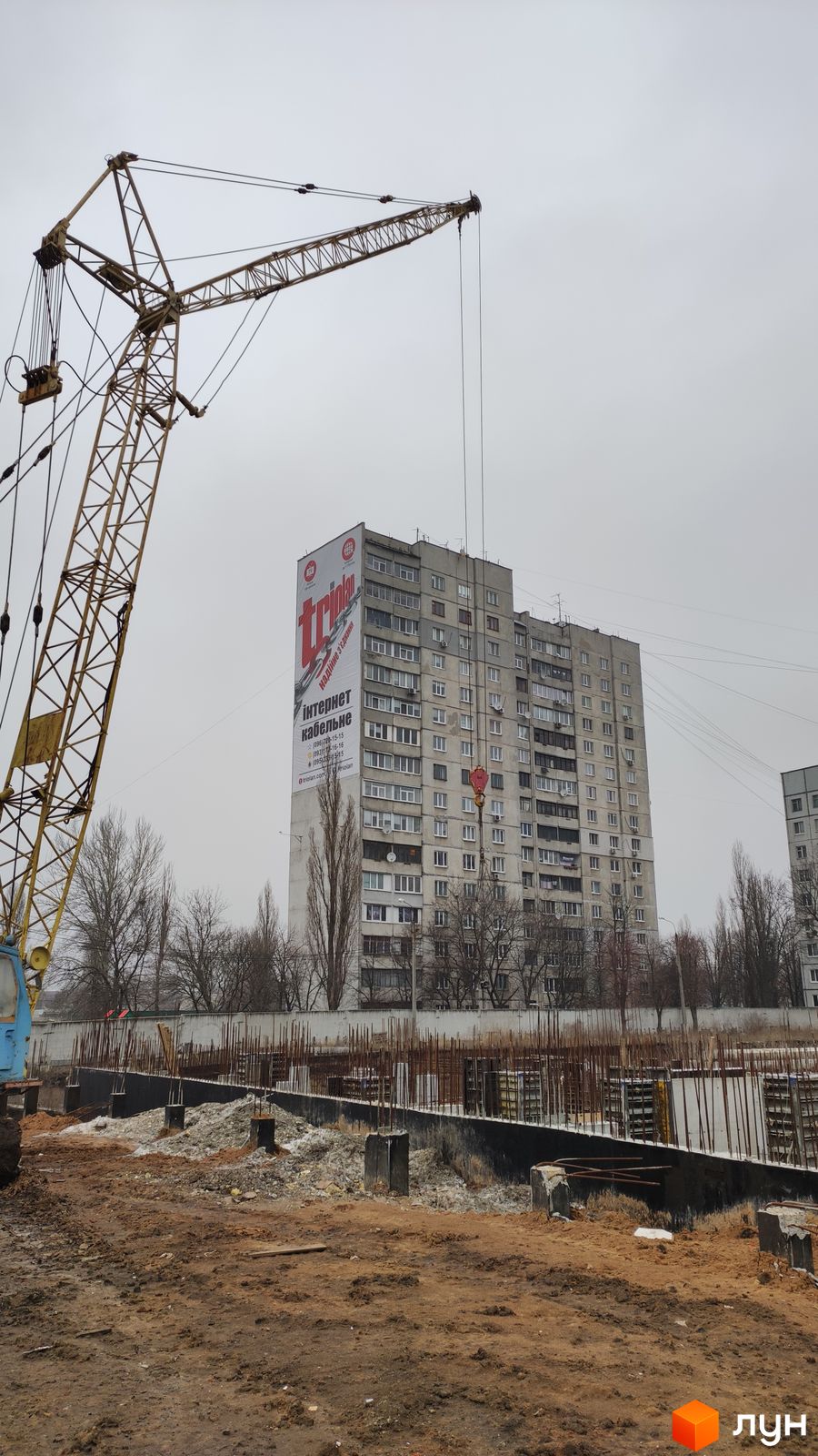 Моніторинг будівництва ЖК Слобожанський квартал-2 - Ракурс 1, лютий 2022