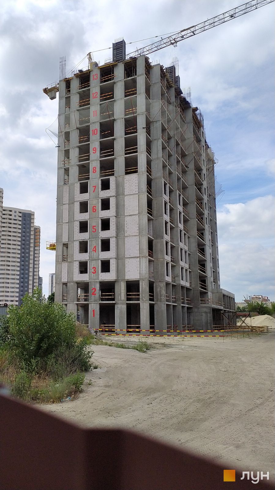 Моніторинг будівництва ЖК Hello House - Ракурс 1, июнь 2023
