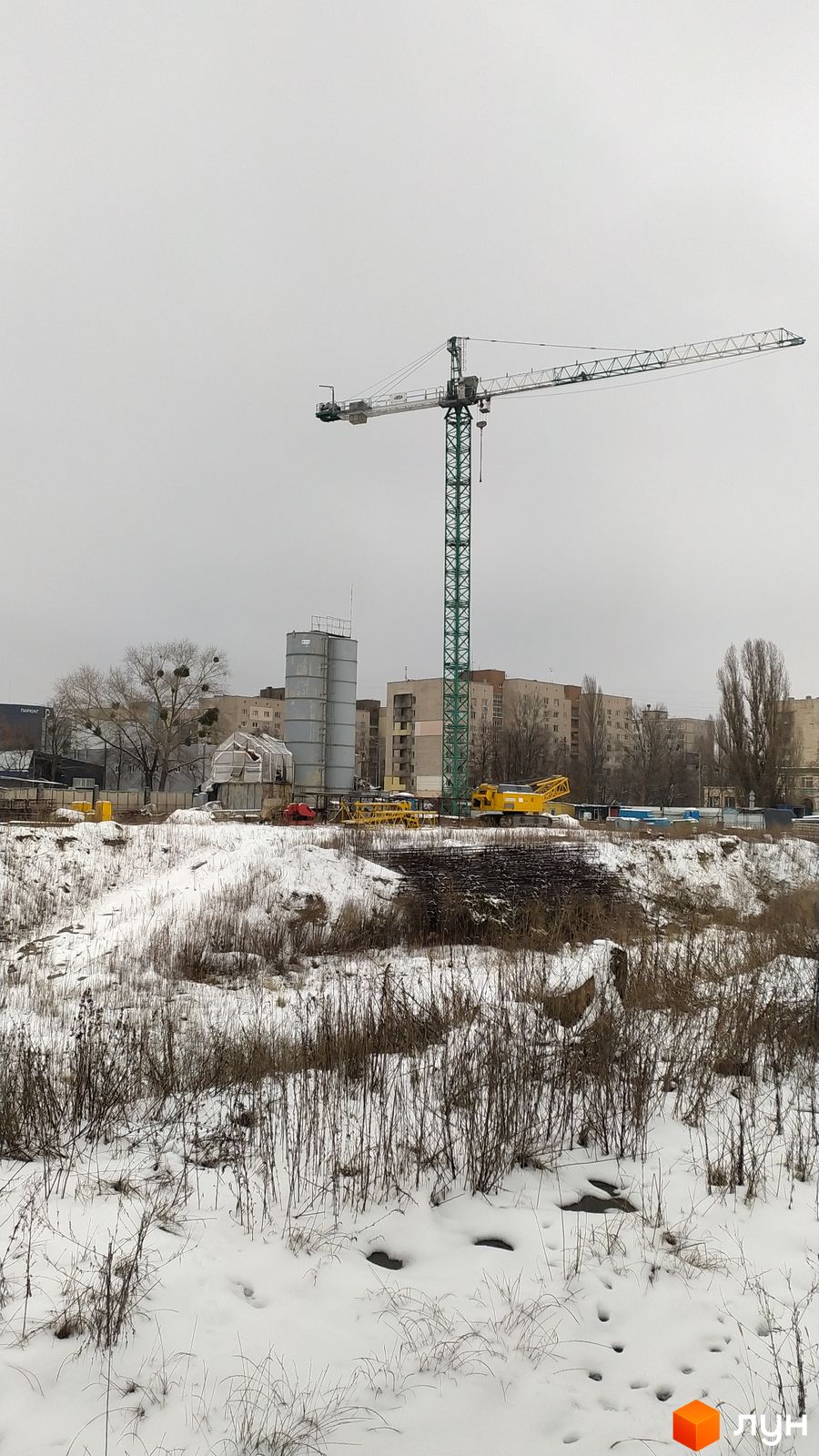 Ход строительства МФК Курнатовского - Ракурс 3, грудень 2023