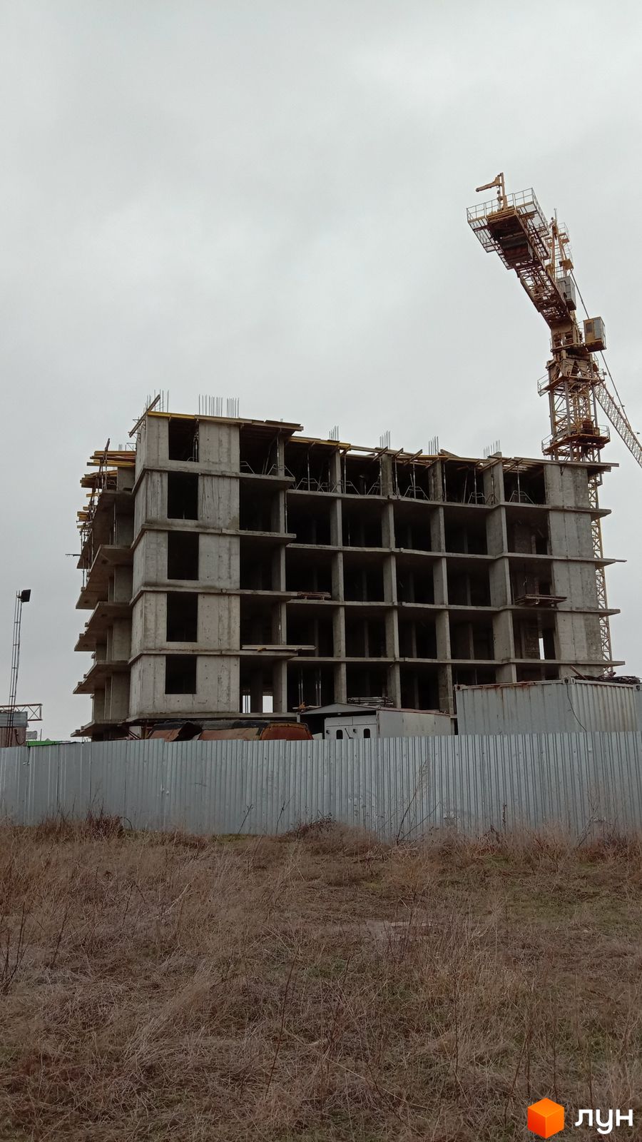 Ход строительства ЖК Янтарный - Ракурс 5, январь 2024