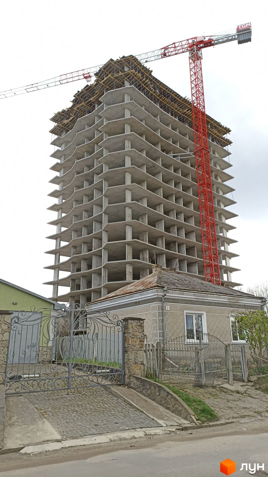 Ход строительства ЖК Набережна Вежа - Ракурс 4, апрель 2024
