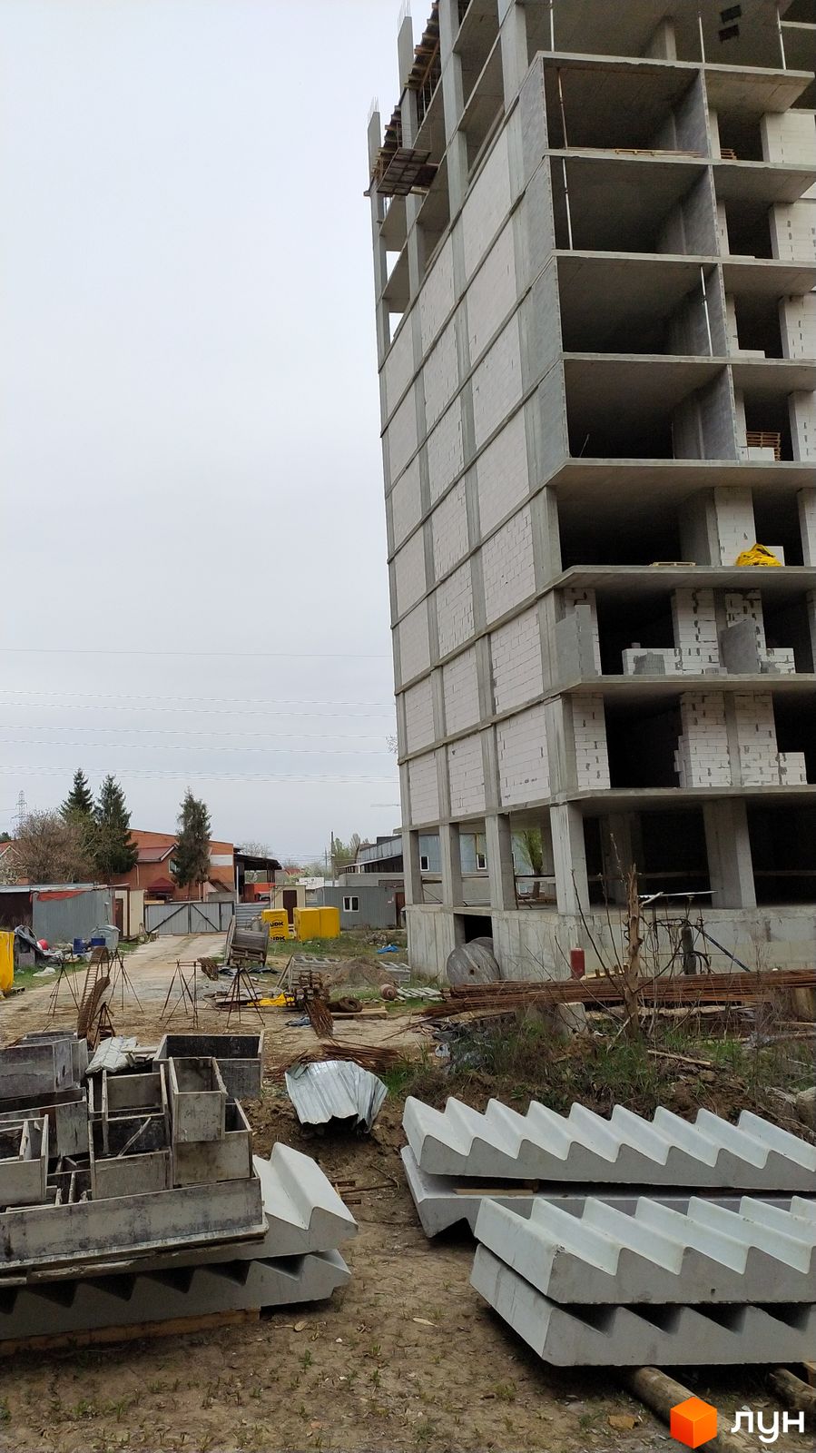 Ход строительства ЖК Киевские Зори-2 - Ракурс 6, апрель 2024