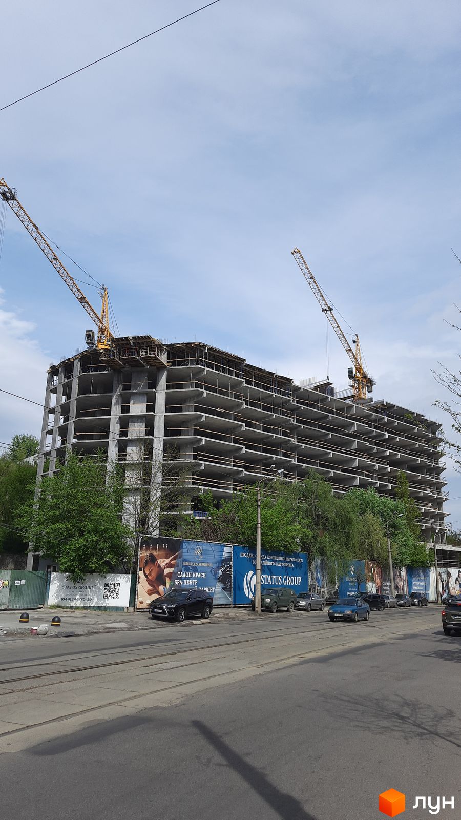 Моніторинг будівництва ЖК Podil Plaza & Residence - Ракурс 7, квітень 2024