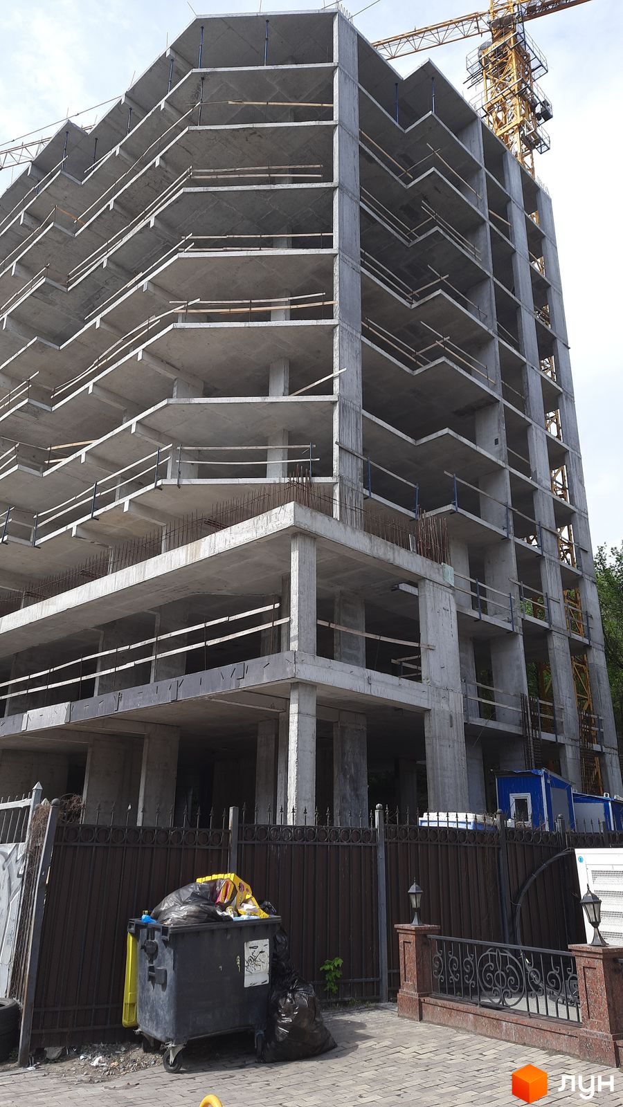 Моніторинг будівництва ЖК Podil Plaza & Residence - Ракурс 6, квітень 2024