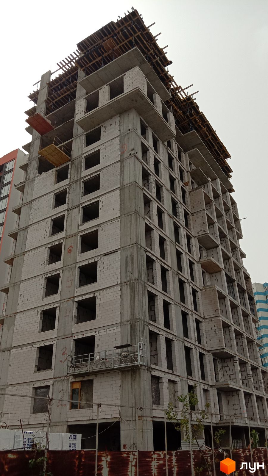 Моніторинг будівництва ЖК Акварель-8 - Ракурс 6, квітень 2024