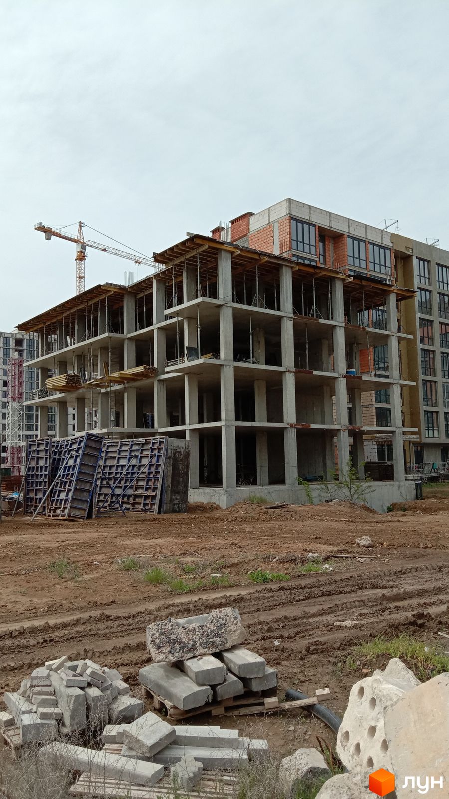 Моніторинг будівництва ЖК Приморські Сади - Ракурс 19, квітень 2024