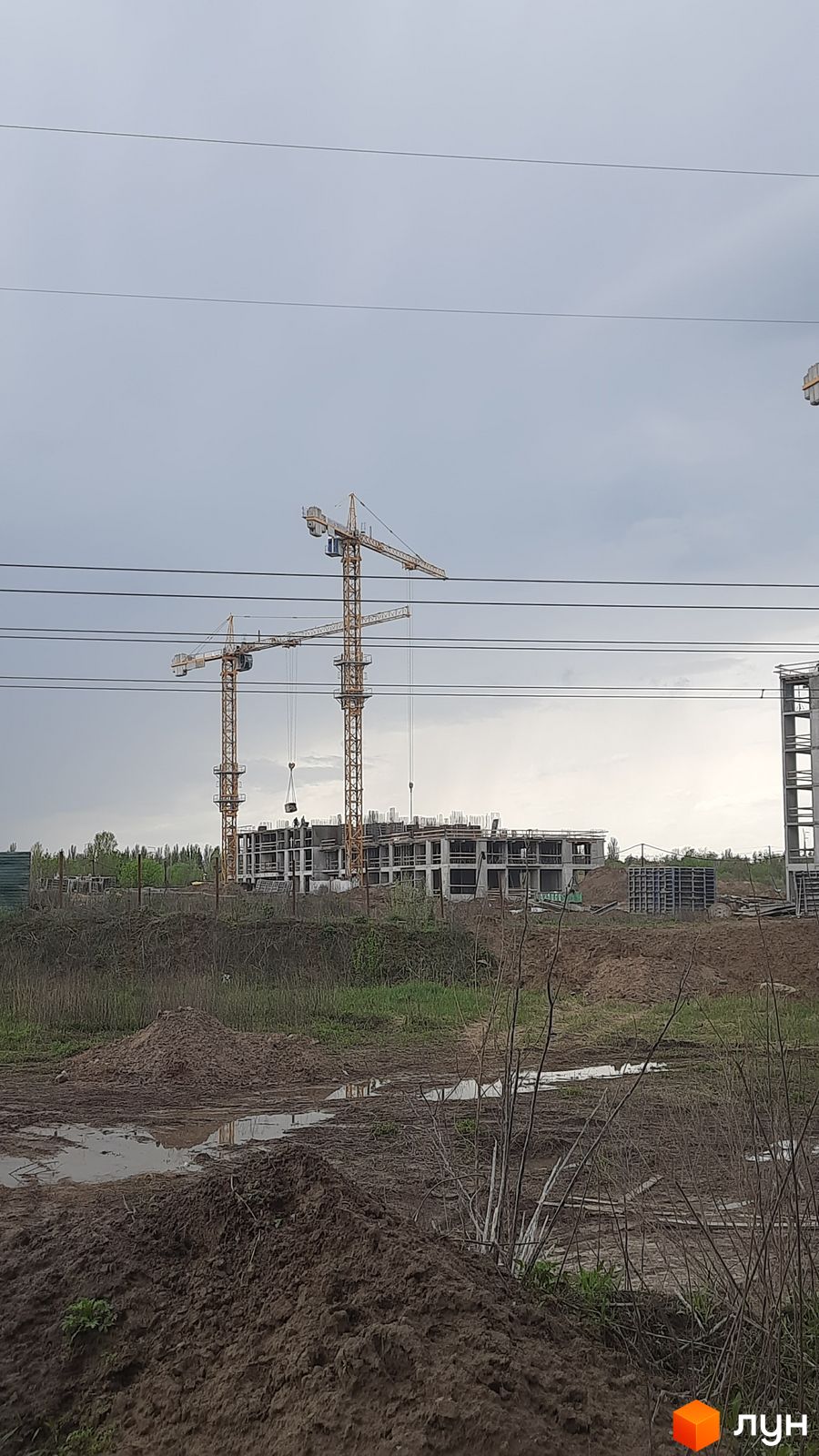 Моніторинг будівництва ЖК Варшавський-3 - Ракурс 22, квітень 2024
