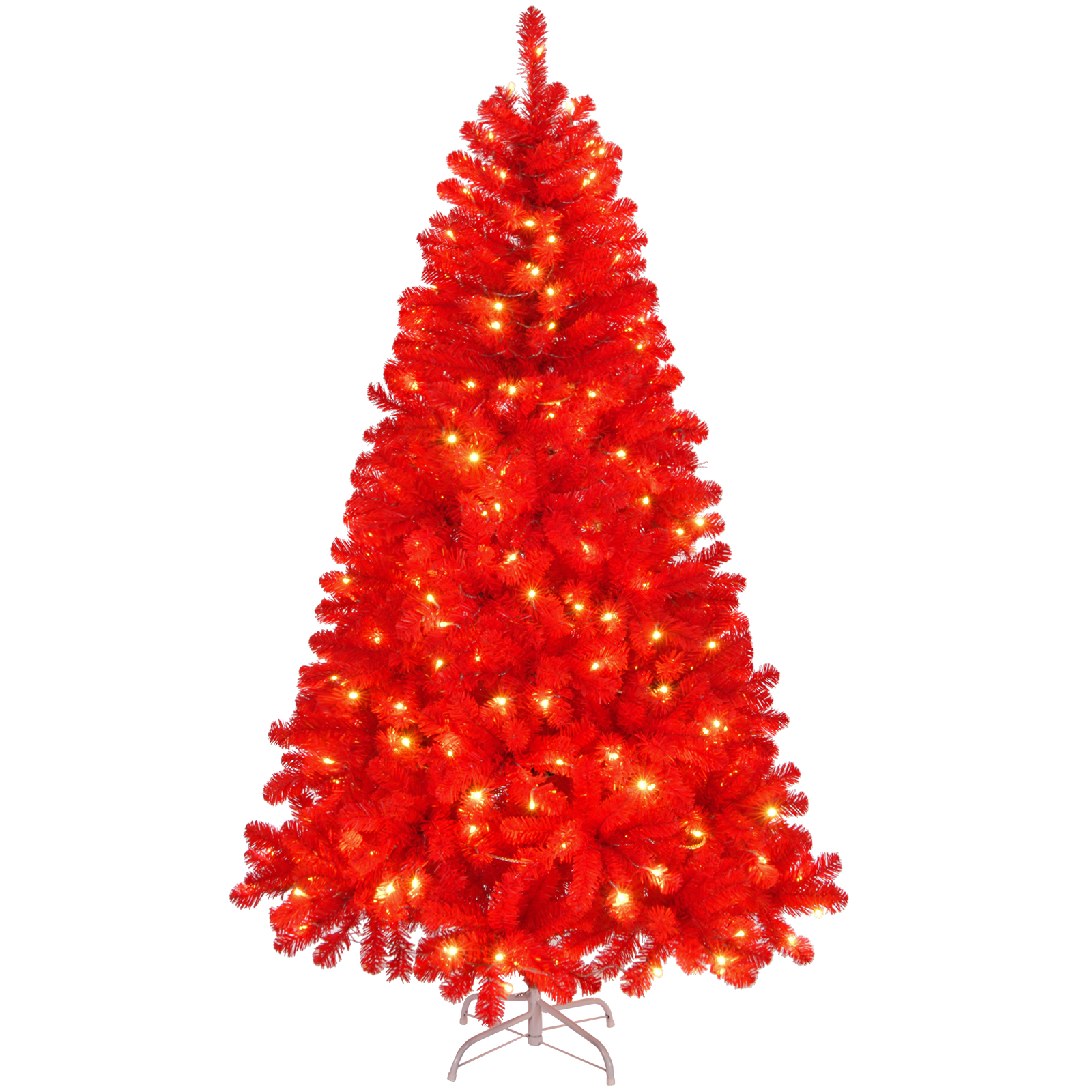 6 FT Artificial Christmas Tree with DIY 100 Warm Lights Battery Operated, 750 Branch Tips and