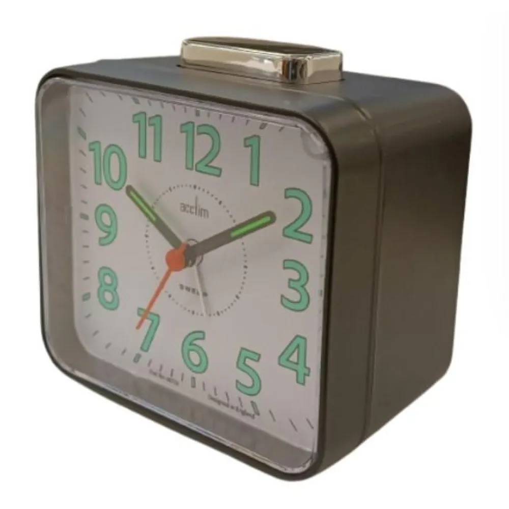 Acctim Parker Alarm Clock in Black | Clockhaven product image 1