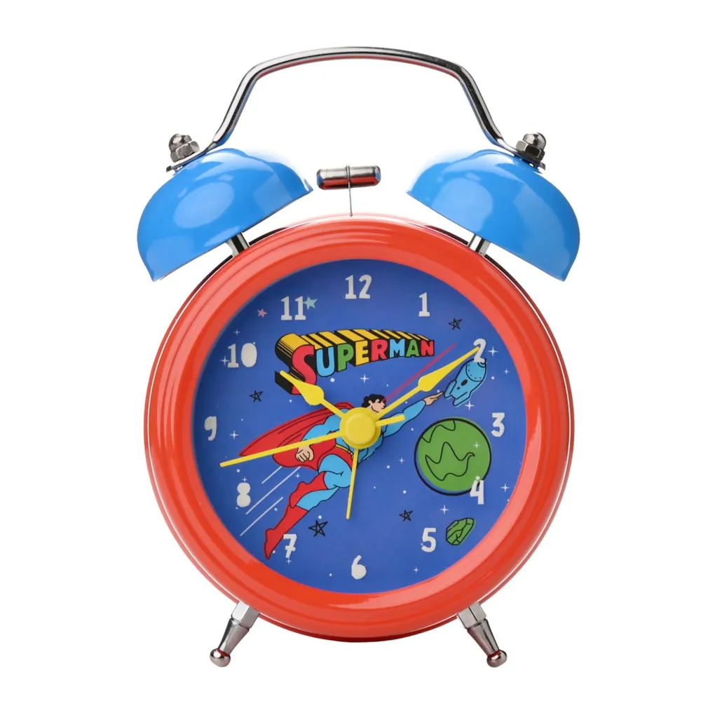 Wm.Widdop Superman Bell Alarm Clock WB100 | Clockhaven product image 1