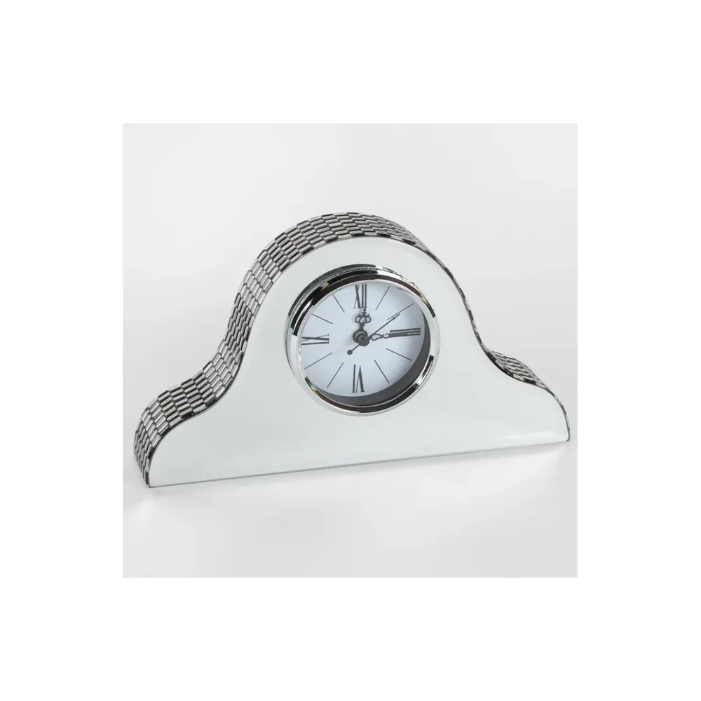 Hestia Glass Mirror Napoleon Mantel Clock | Clockhaven product image 1