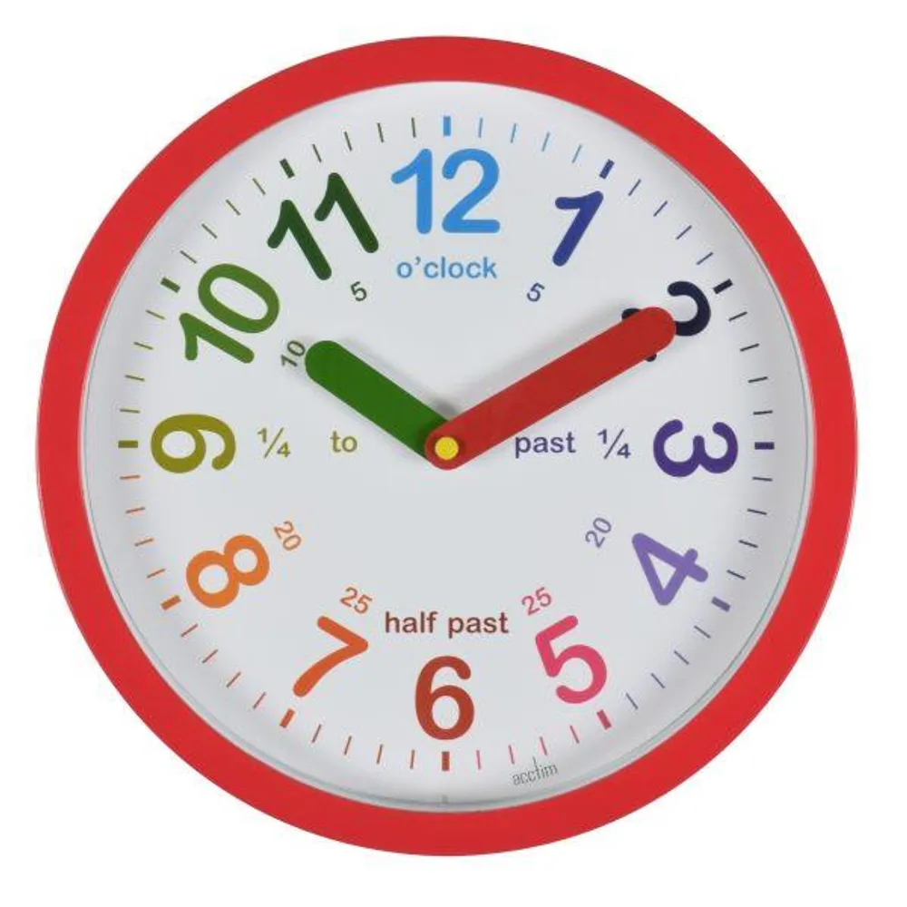 Acctim Red Lulu Wall Clock | Clockhaven product image 1