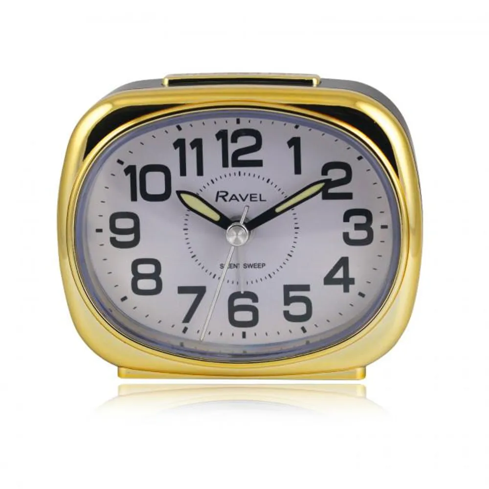 Ravel Small sized pillow shaped Bedside Quartz Alarm Clock | Clockhaven product image 1