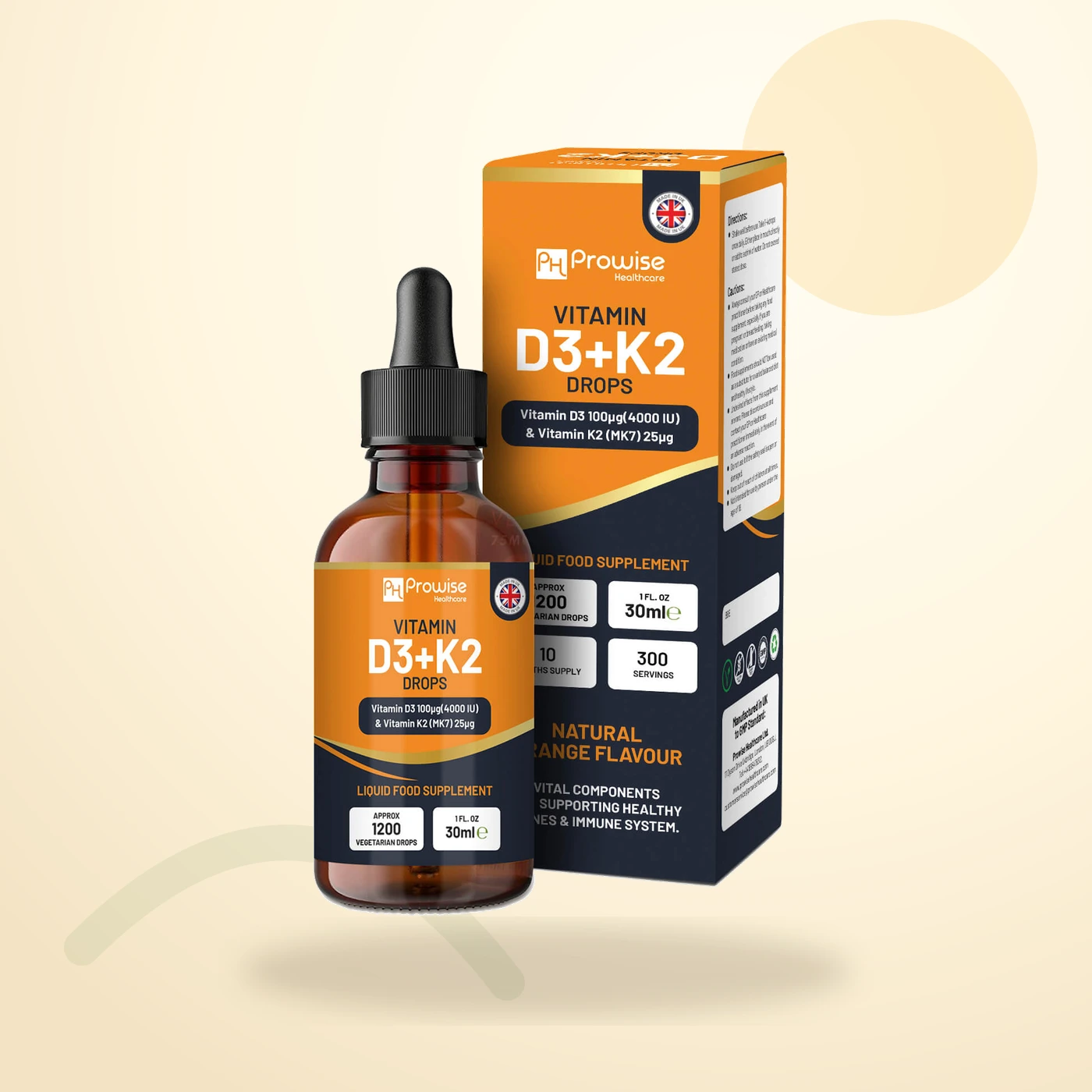 Prowise Vitamin D3 + K2 Orange Drops - 30ml - view 1