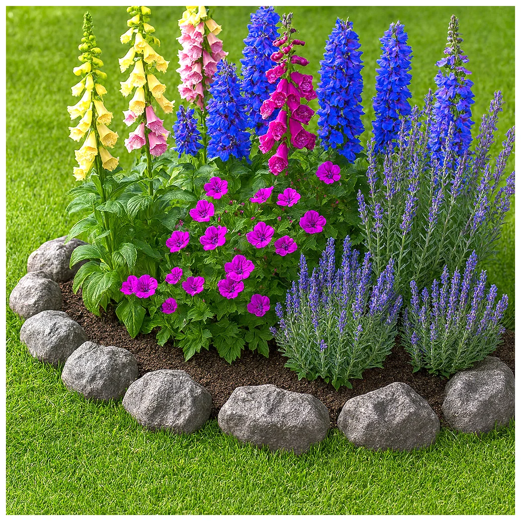 14 Piece Stone Effect Garden Edging - view 1