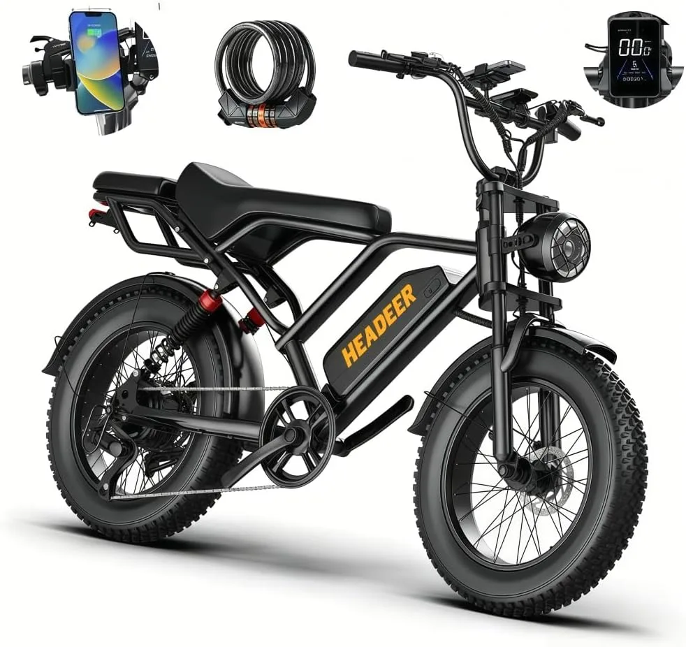 Headeer BK20 Fat Tire Retro Commuter E-Bike | Headeer UK product image 1