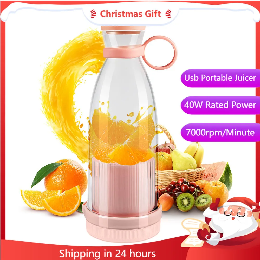 Portable USB Juicer - Fast Electric Blender for Fresh Fruit Smoothies