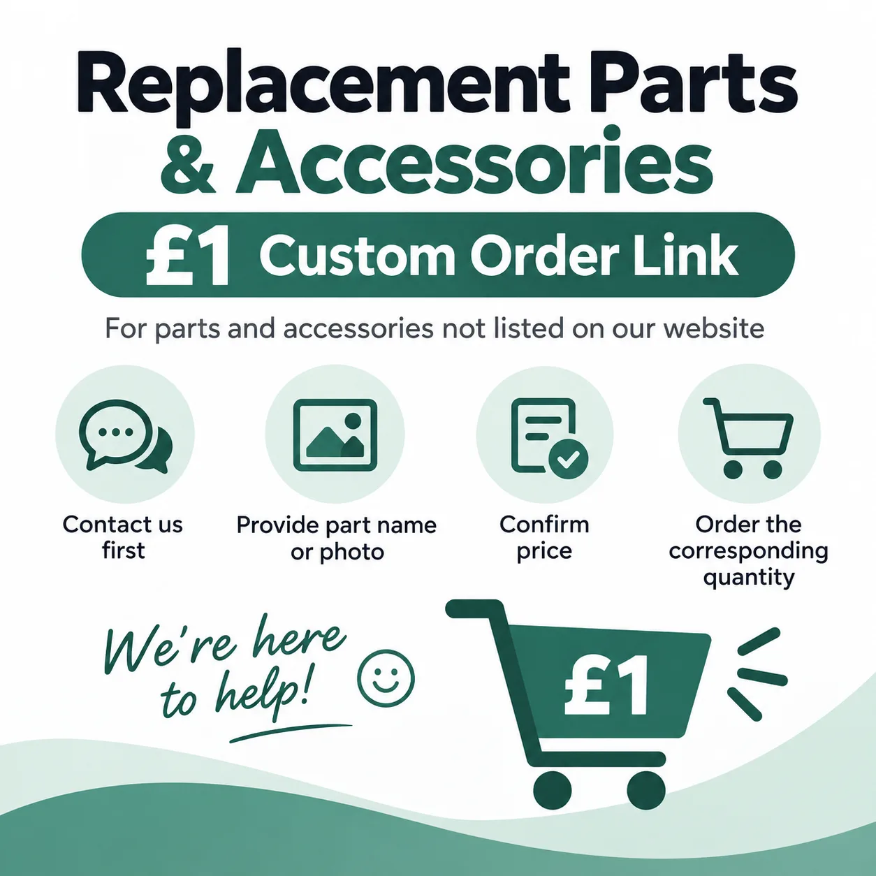 Replacement Parts & Accessories – £1 Custom Order Link