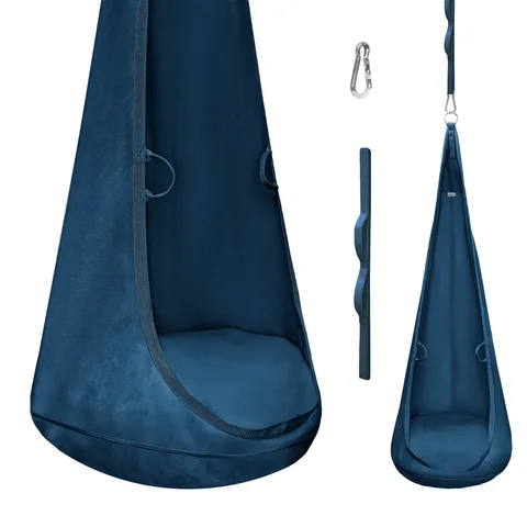 04f1b9425c9715ea 480 - Hanging Cocoon made of Velvet Fabric with Cushion | Tiny Summit