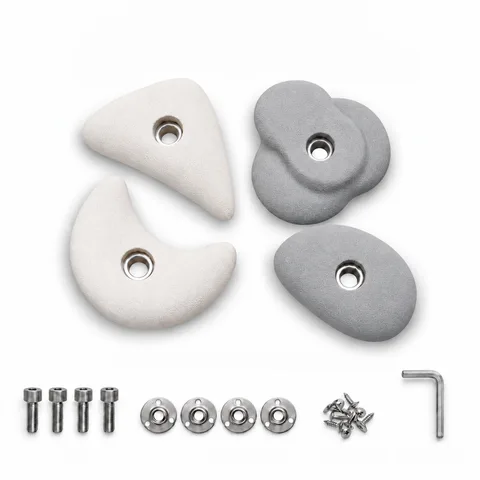 05890ef49cbe51b2 480 - Climbing Holds, Set of 4 (White and Grey) | Tiny Summit