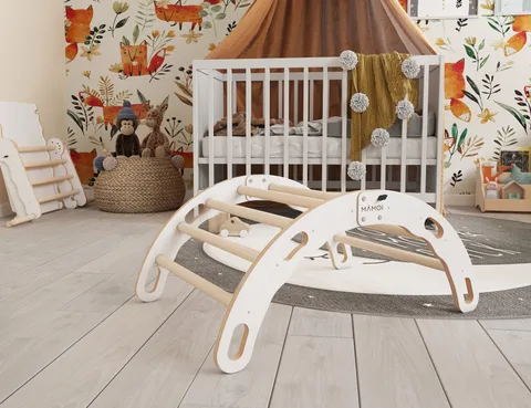 0e05de02c7e0261e 480 - Toddler Climbing Frame, White (S) | Tiny Summit