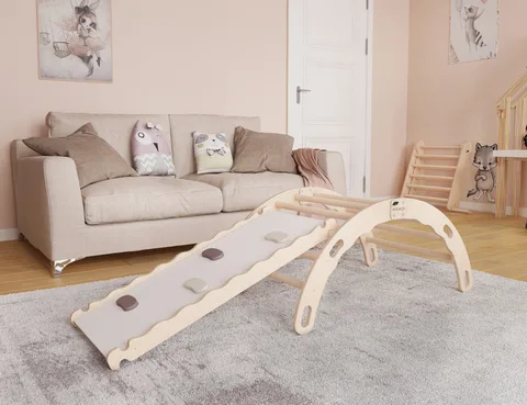 17ac252ef277d31b 480 - Toddler Climbing Frame with Slide, Natural (M) | Tiny Summit