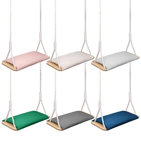 18ffda68fd0d423a 480 - Wooden Swing with Velvet Cushion | Tiny Summit