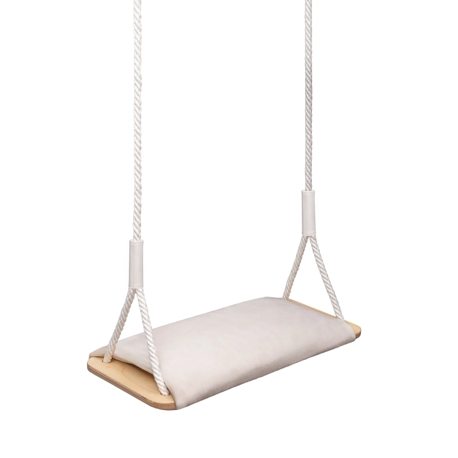 Wooden Swing with Velvet Cushion | Tiny Summit product image 1