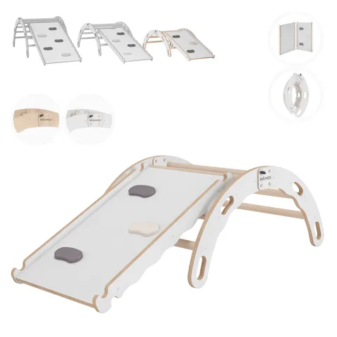 2b43dc8f72f58ebc 480 - Toddler Climbing Frame with Slide, White (S) | Tiny Summit