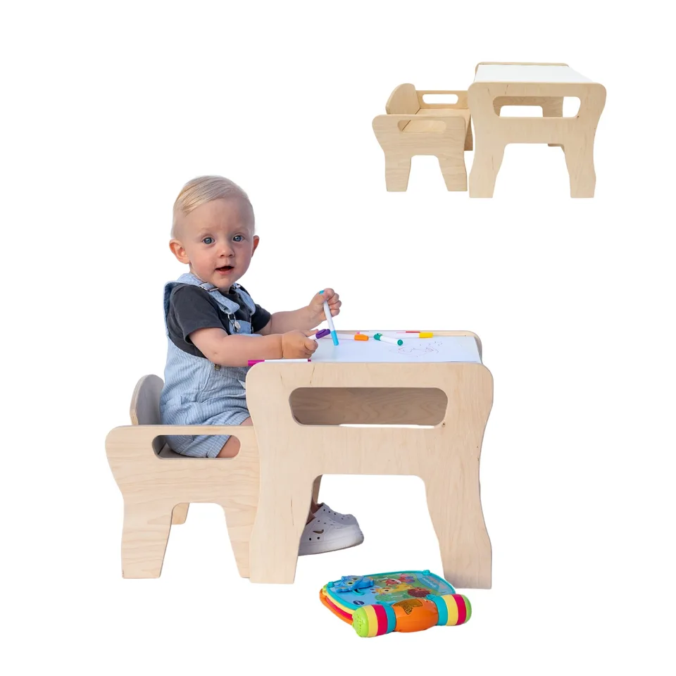 Stylish children's room furniture: children's table with chairs - desk seating g